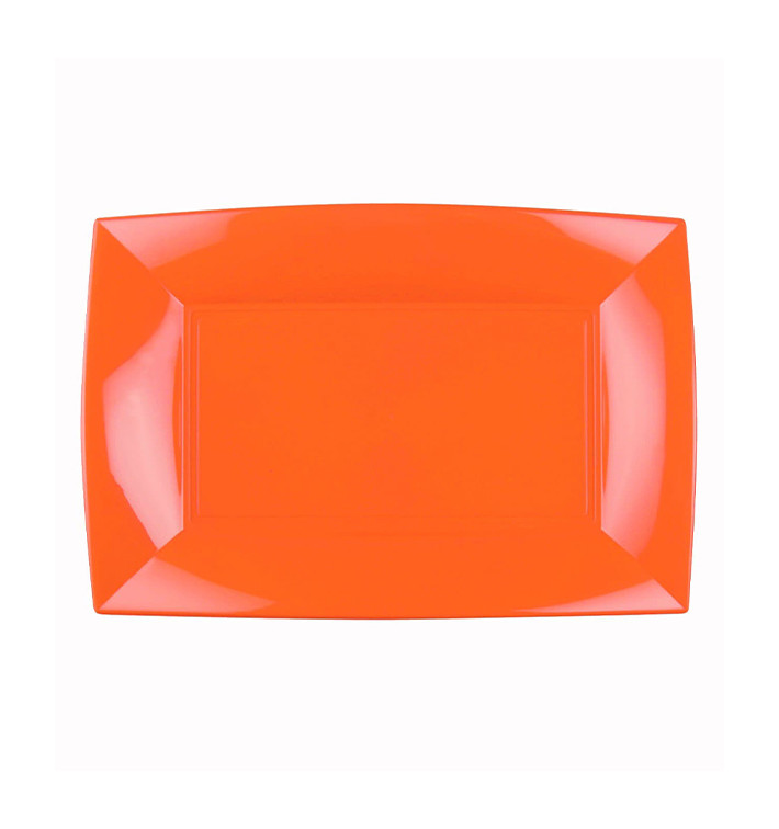 Plastic Tray Microwavable Orange "Nice" 28x19cm (12 Units) 