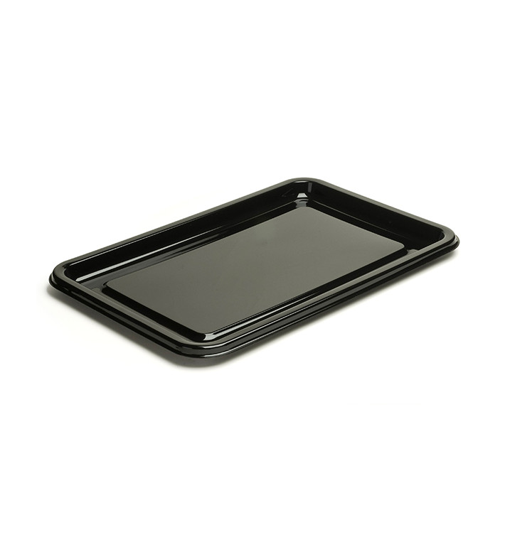 Plastic Platter Rectangular Shape Black 46X30 cm (50 Units)