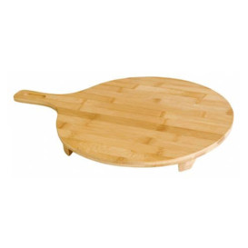 Bamboo Serving Platter with Handle Round shape Ø35x2,5cm (1 Unit) 