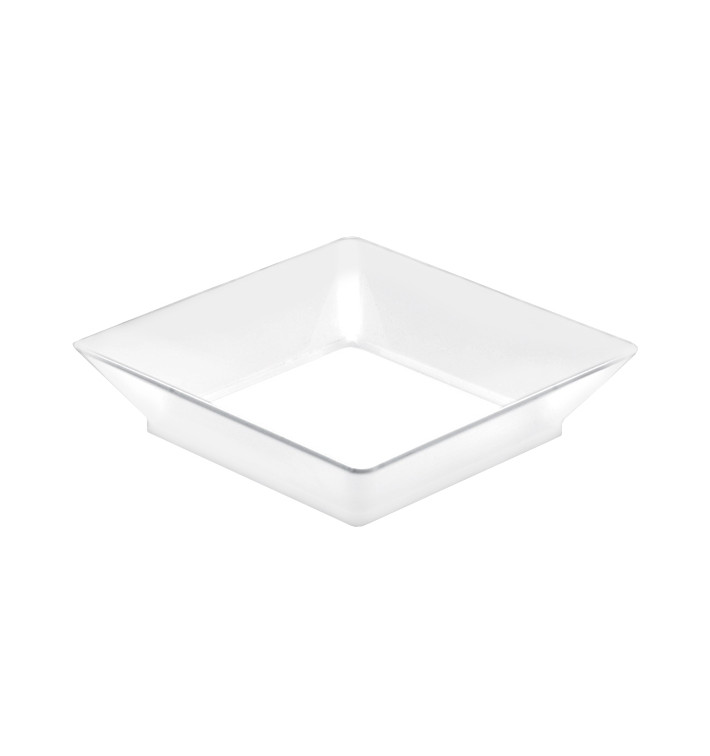 Tasting Plastic Plate PS "Small size" White 45 ml (25 Units)