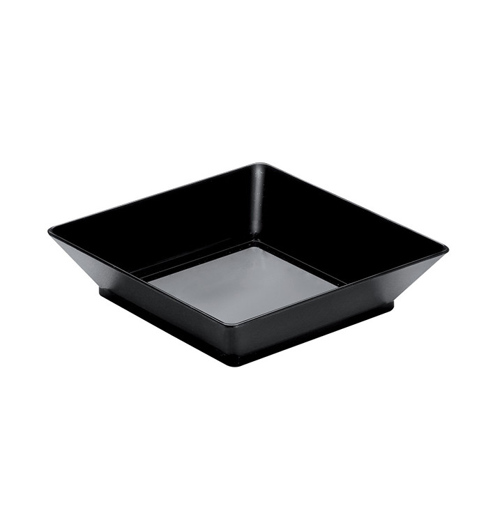 Tasting Plastic Plate PS "Small size" Black 45 ml (25 Units)