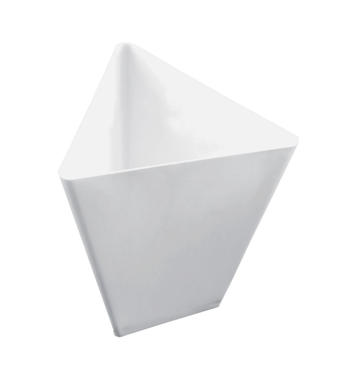 Tasting Plastic Bowl PS Triangle shape White 70 ml (25 Units) 