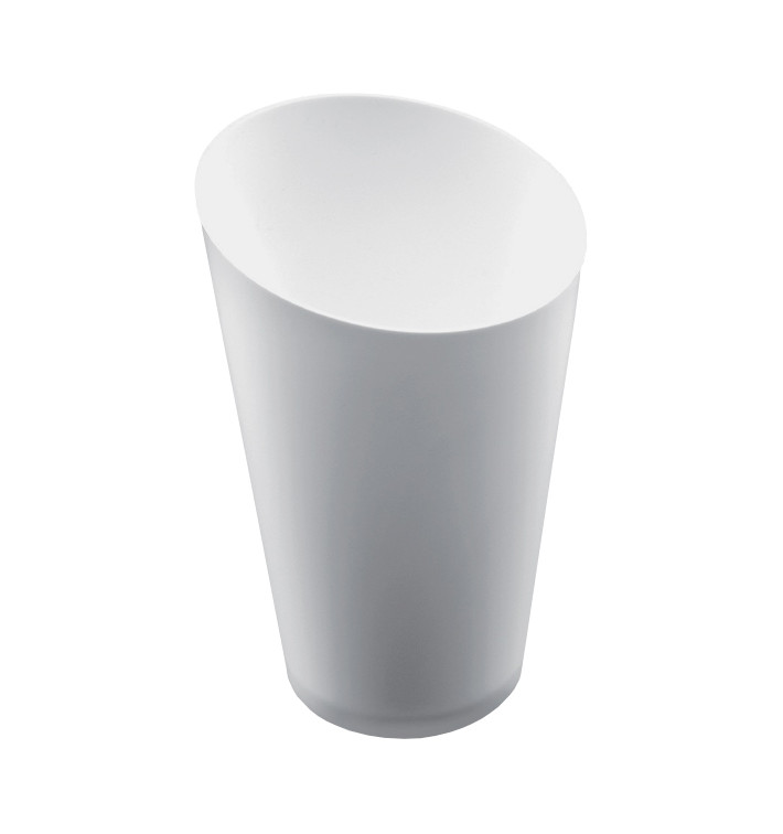 Plastic Tasting Cup PS Cone Shape High White 70 ml (500 Units)