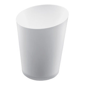 Plastic Tasting Cup PS Cone Shape White 100 ml (500 Units)