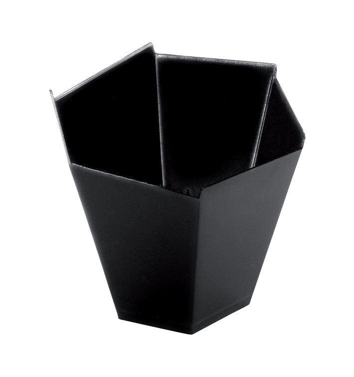 Plastic Tasting Cup PS "Gardenia" Black 100 ml (25 Units) 