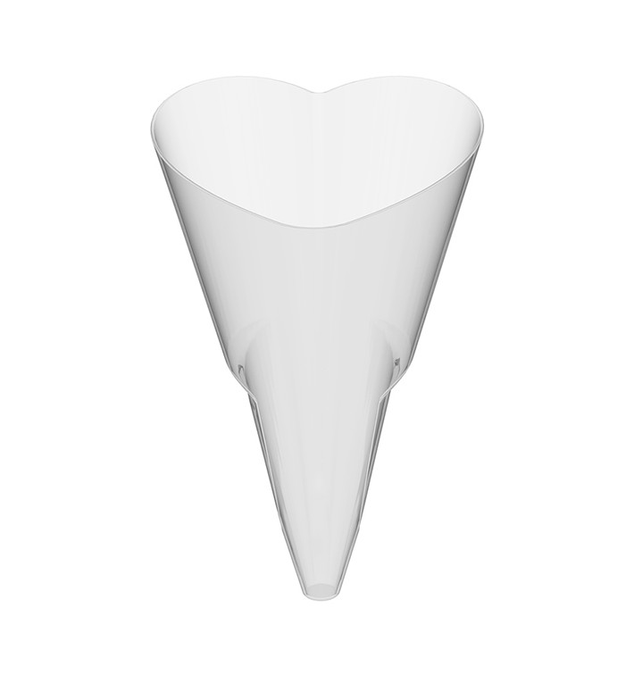 Plastic Serving Cone PS "Love" Clear 50 ml (120 Units)