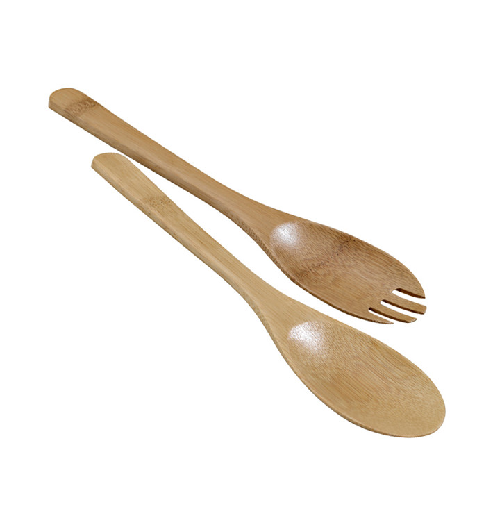 Bamboo Salad Spoon and Fork 25cm (1 Unit) 