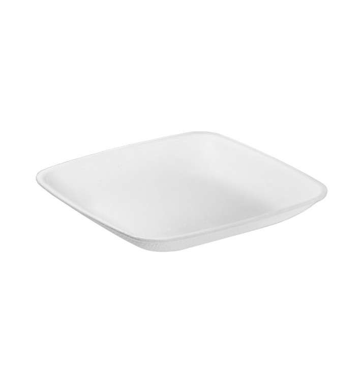 Sugarcane Plate White 6,5x6,5cm (300 Units)