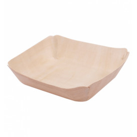 Wooden Plate Rectangular 13x12x3 cm (50 Units) 