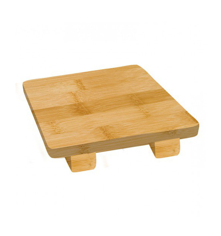 Bamboo Sushi Tray 15x15x2,5cm (1 Unit) 