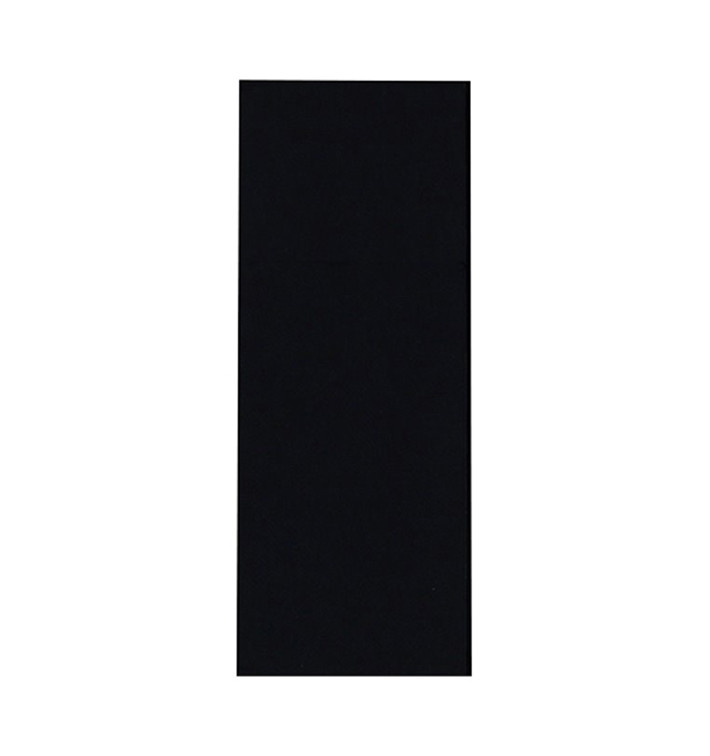 Pocket Fold Paper Napkins Black 30x40cm (30 Units)