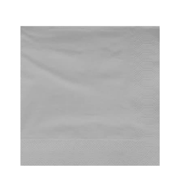 Paper Napkin Edging Grey 20x20cm 2C (100 Units)  