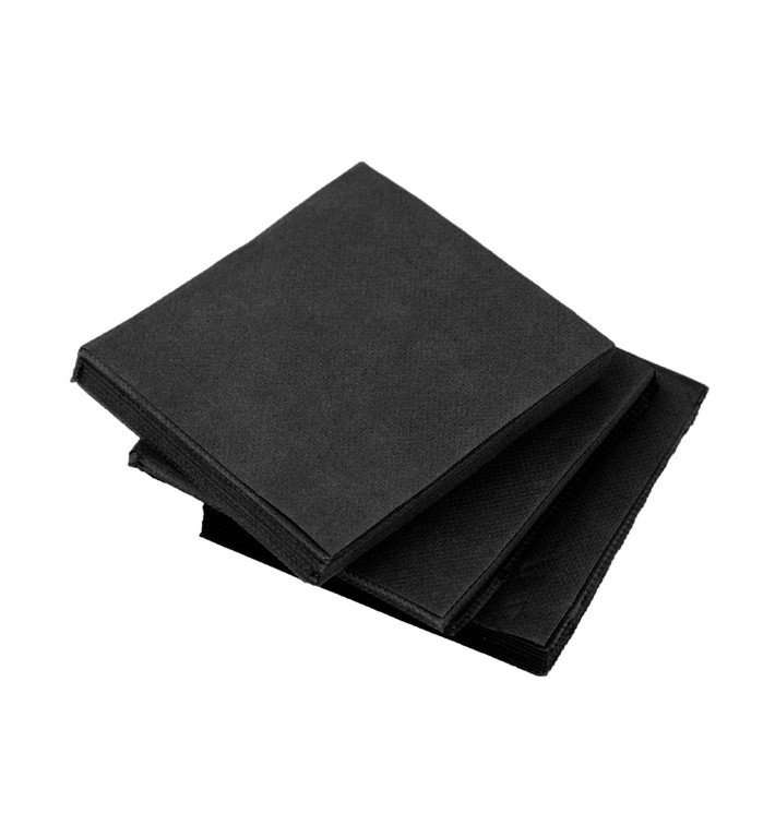 Paper Napkin Micropoint Black 20x20cm 2C (2.400 Units)