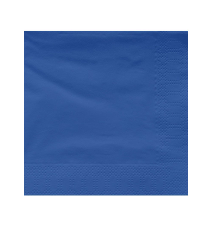 Paper Napkin Edging Blue 2 Layers 30x30cm (100 Units)  