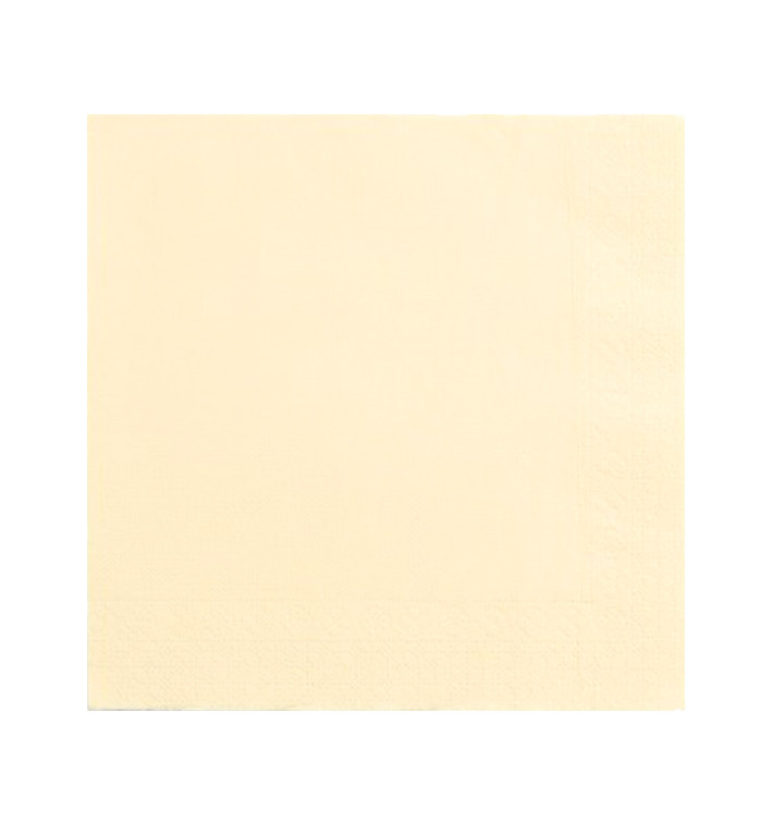 Paper Napkin Double Point Cream 2C 33x33cm (50 Units) 