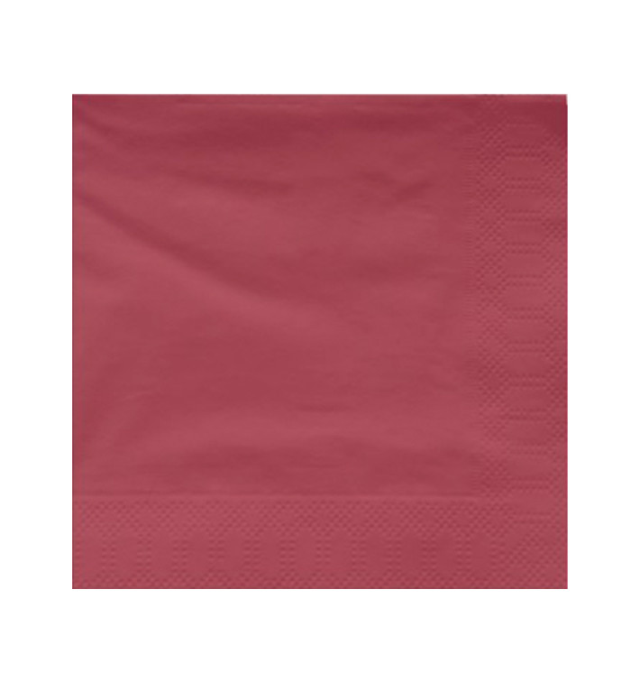 Paper Napkin Edging Burgundy 40x40cm (50 Units) 