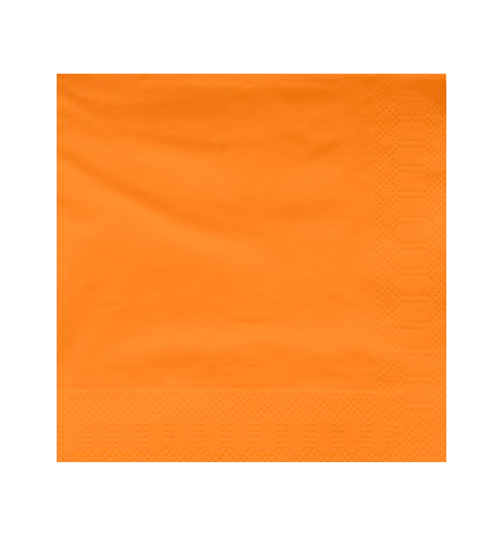 Paper Napkin Edging Orange 40x40cm (50 Units) 