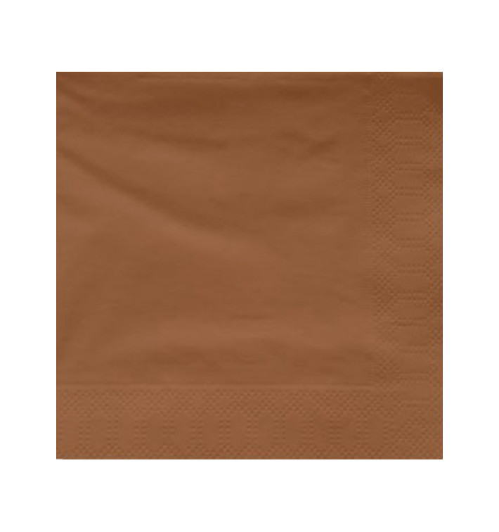 Paper Napkin Edging Brown 40x40cm (50 Units) 