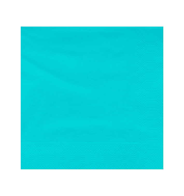 Paper Napkin Edging Turquoise 40x40cm (50 Units) 