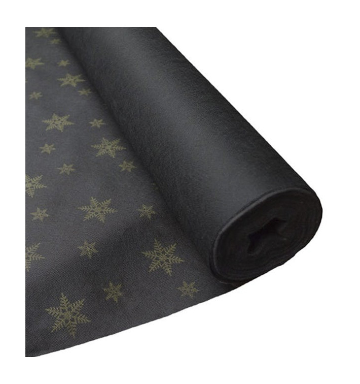 Novotex Tablecloth Roll Black "Estrellas" P40cm 1,2x50m  (1 Unit)