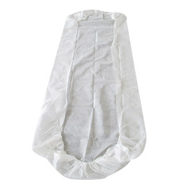 Disposable Plastic Bed Sheet Adjustable PP "TST" "SMS" 95x220cm (100 Units)