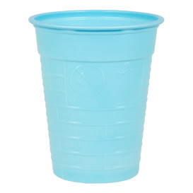 Plastic Cup PS Light Blue 200ml Ø7cm (50 Units) 