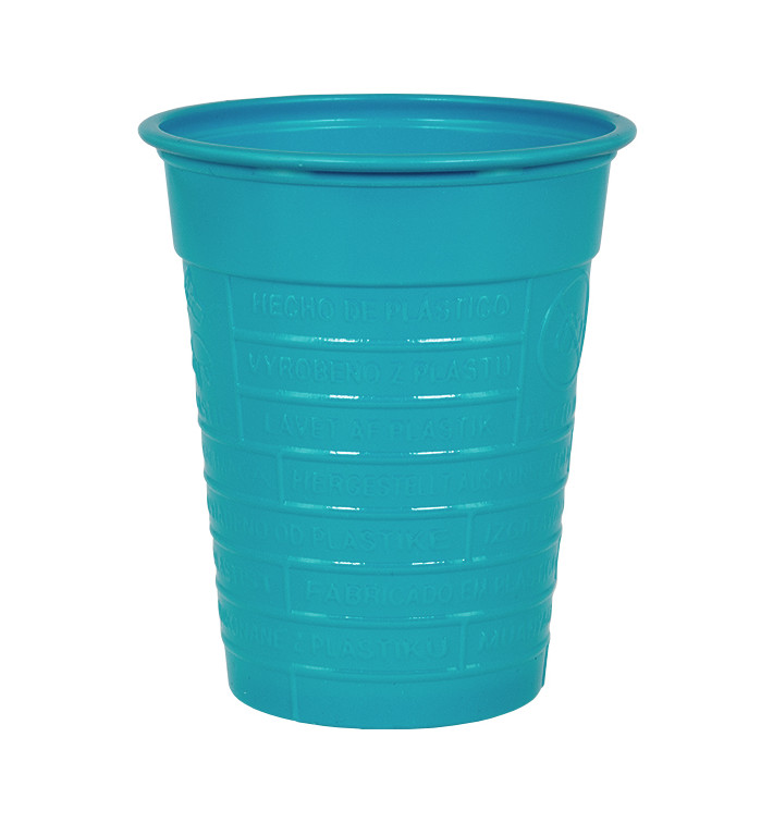 Plastic Cup PS Turquoise 200ml Ø7cm (50 Units) 