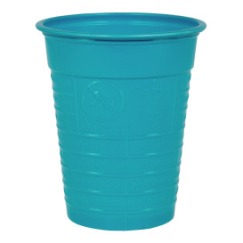 Plastic Cup PS Turquoise 200ml Ø7cm (50 Units) 