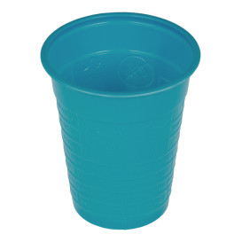 Plastic Cup PS Turquoise 200ml Ø7cm (50 Units) 