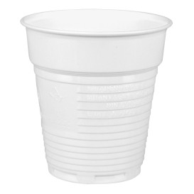 Plastic Cup PS Vending White 166ml Ø7,0cm (100 Units)  