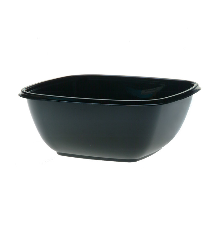 Plastic Bowl PET Black 1500ml 190x190x80mm (300 Units)