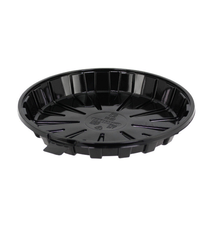 Cake Container APET Black Ø16cm (210 Units)