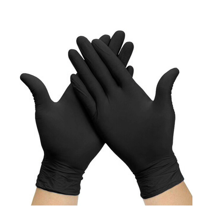 Nitrile Gloves Black Size M AQL 1.5 (1000 Units)