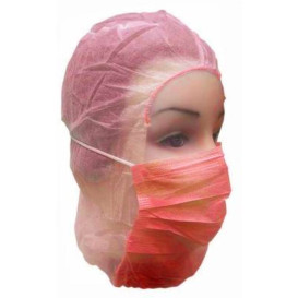 Disposable Surgeon Hood PP Red (50 Units)