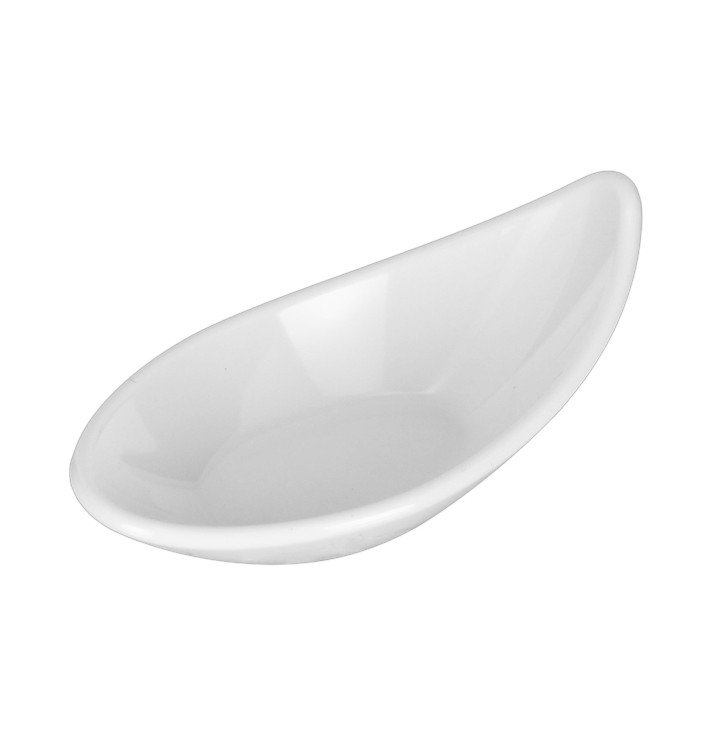 Tasting Plastic Bowl Durable SAN "Drop" White 18ml (6 Units) 