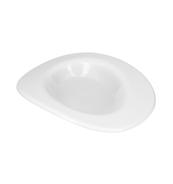 Tasting Plastic Plate Durable SAN "Ellipse" White 10ml (96 Units) 