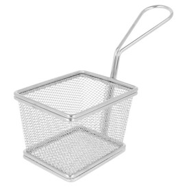 Serving Mini Fryer Container Steel 10x9x6cm (1 Unit) 