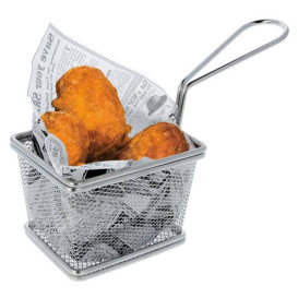 Serving Mini Fryer Container Steel 10x9x6cm (1 Unit) 