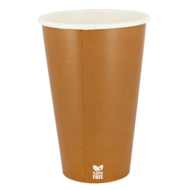 Plastic-Free Paper Cup 12 Oz/360ml "Caramel" Ø8cm (1.000 Units)