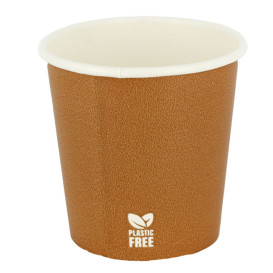 Plastic-Free Paper Cup 4Oz/120ml "Caramel" Ø6,2cm (1.000 Units)