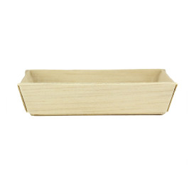 Wooden Mini Plate Square Shape 7x7x1,5cm (20 Units) 