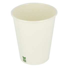 Plastic-Free Paper Cup 8 Oz/240ml White Ø8cm (50 Units)