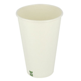 Plastic-Free Paper Cup 12 Oz/360ml White Ø8cm (50 Units)