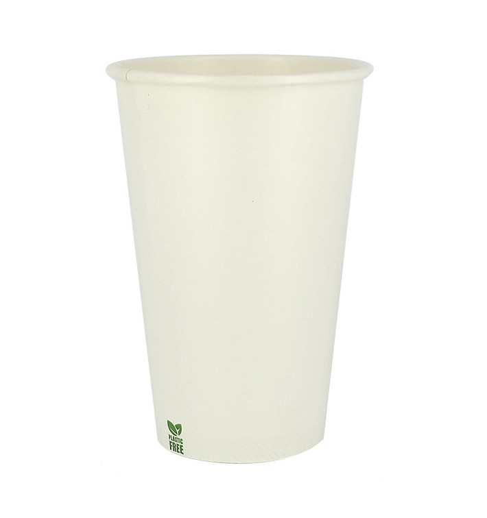 Plastic-Free Paper Cup 16 Oz/480ml White Ø9cm (1.000 Units)