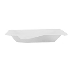 Sugarcane Plate with Handle White 11x11 cm (1000 Units)