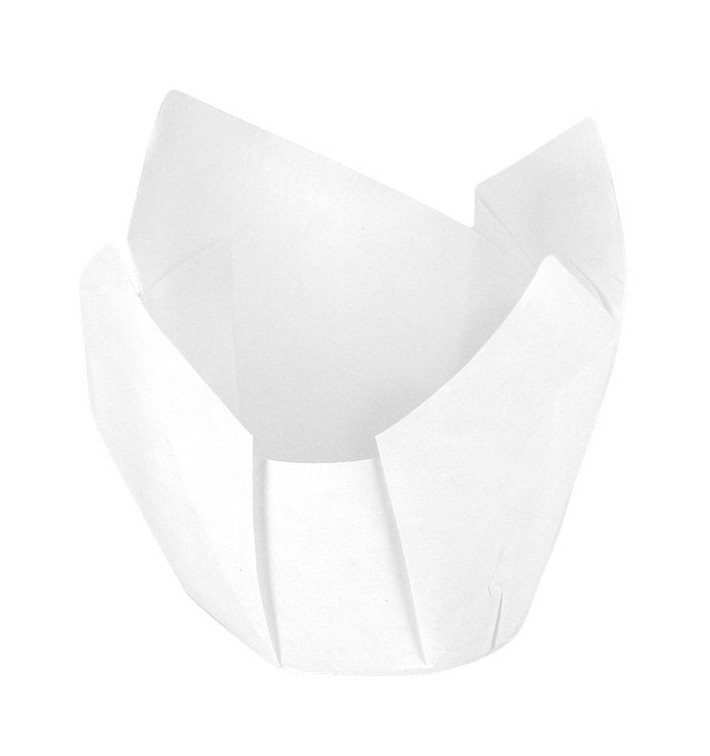 Cupcake Liner Tulip shape White Ø5x4,2/7,2cm (2160 Units)