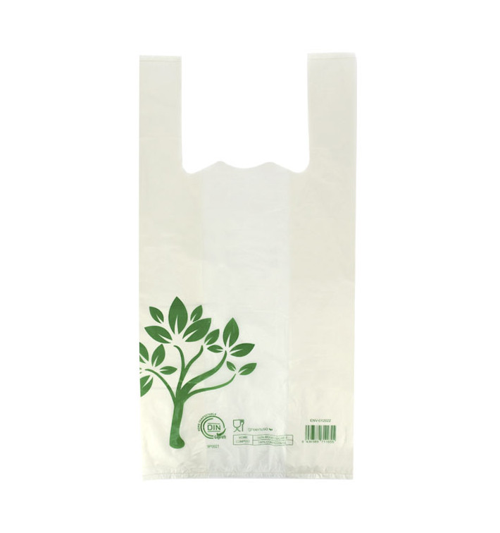 Plastic T-Shirt Bag Home Compost “Be Eco!” 40x50cm (1.000 Units)