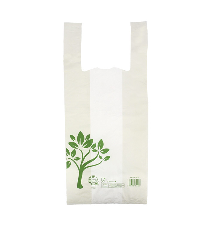 Plastic T-Shirt Bag Home Compost “Be Eco!” 35x50cm (1.000 Units)