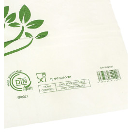 Die-Cut Handle Plastic Bags Home Compost “Be Eco!” 30x40cm (100 Units)