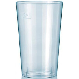 Plastic Cup PS Injection Moulding Clear 500 ml (30 Units)